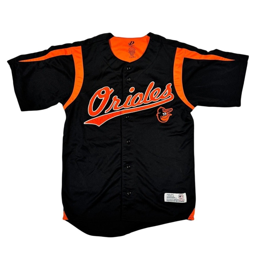 Baltimore Orioles MLB Baseball Jersey Mens Size M Black Orange Dynasty Stitched